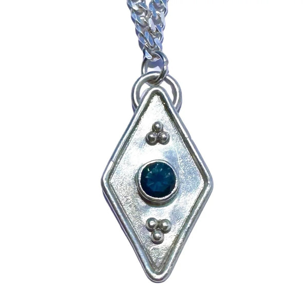 Sapphire Portal Necklace by Sydney Kay Jewelry