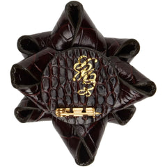 Brown Leather Present Brooch by Ernest W. Baker