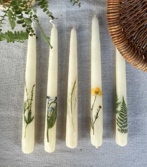 Botanical Taper Candles